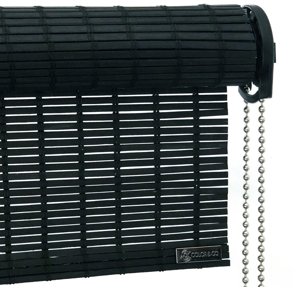 Black bamboo roller blind, with chain pull - Color & Co
