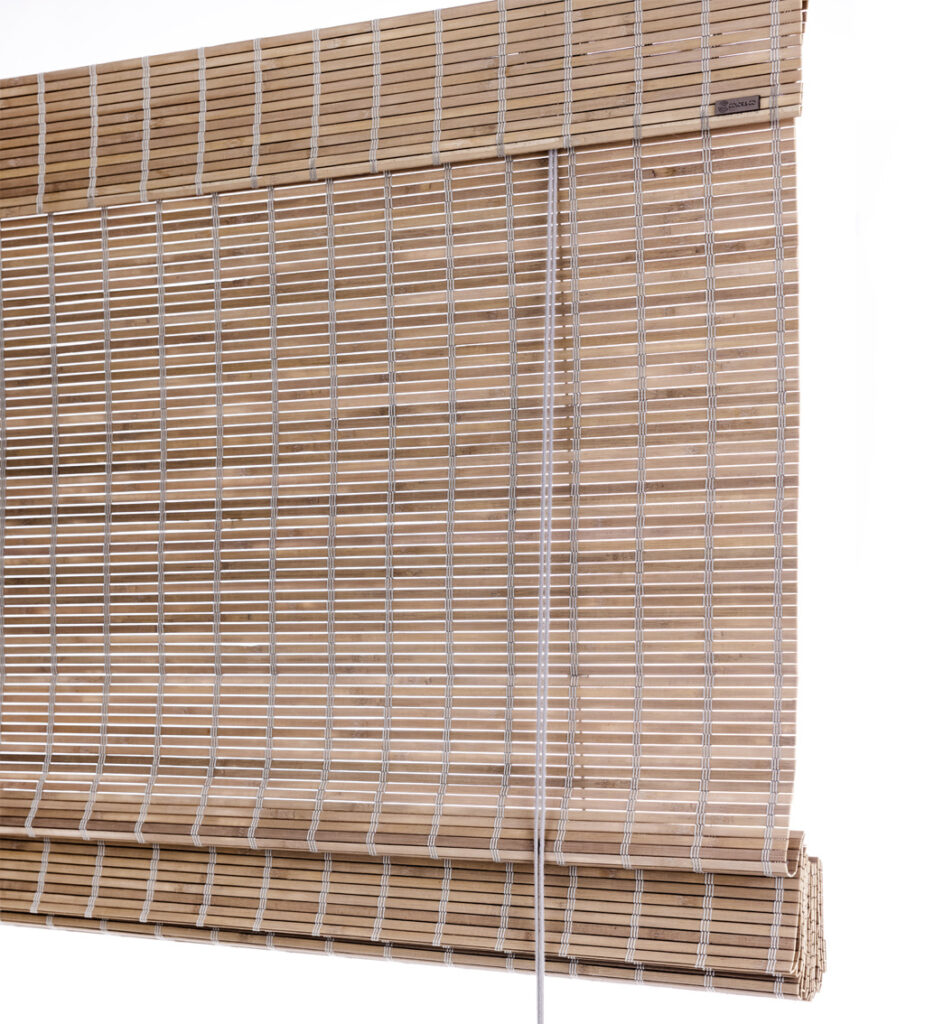 Grey stain bamboo roman blind Color & Co